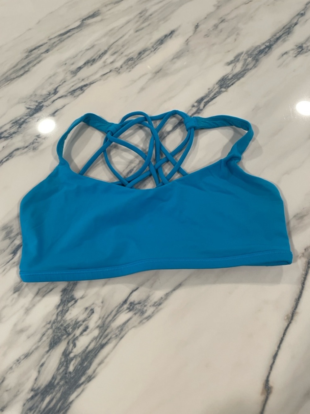 lululemon athletica Teal Crisscross Strappy Sports Bra